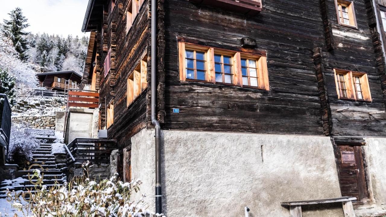 Heimeliges Walliserhaus Fiesch Buitenkant foto
